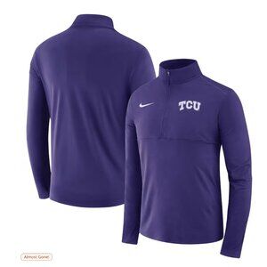 TCU Horned Frogs Nike Performance Quarter-Zip Pullover Jacket Purple DriFit